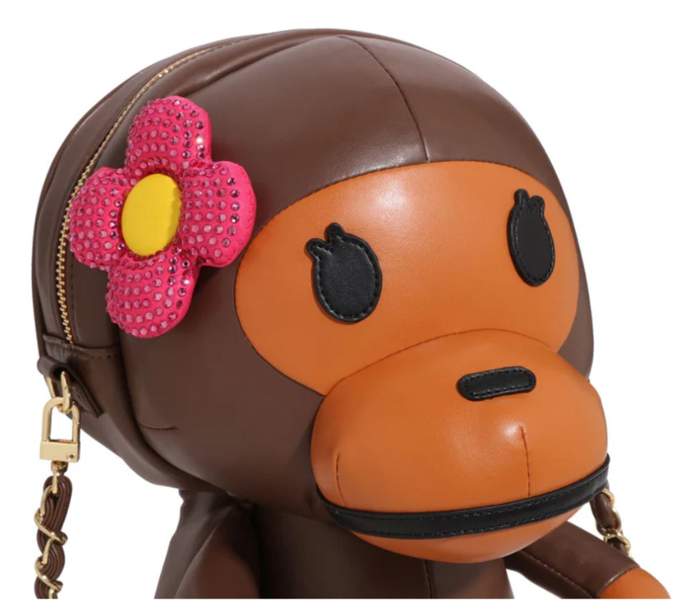 Baby Lisa Crystal Stone Plush Backpack